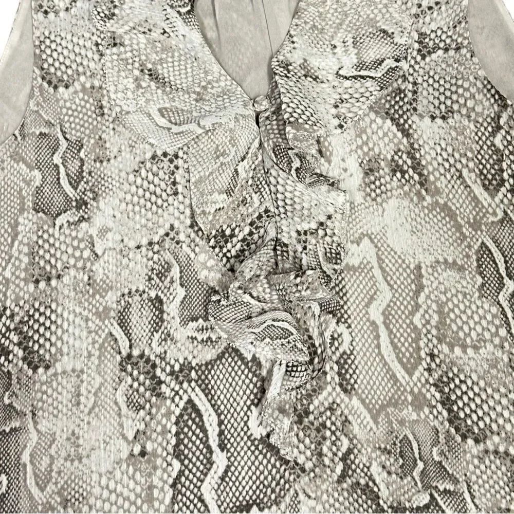 White House Black Market Snake Print Sleeveless Blouse Size 2 - Picture 12 of 12